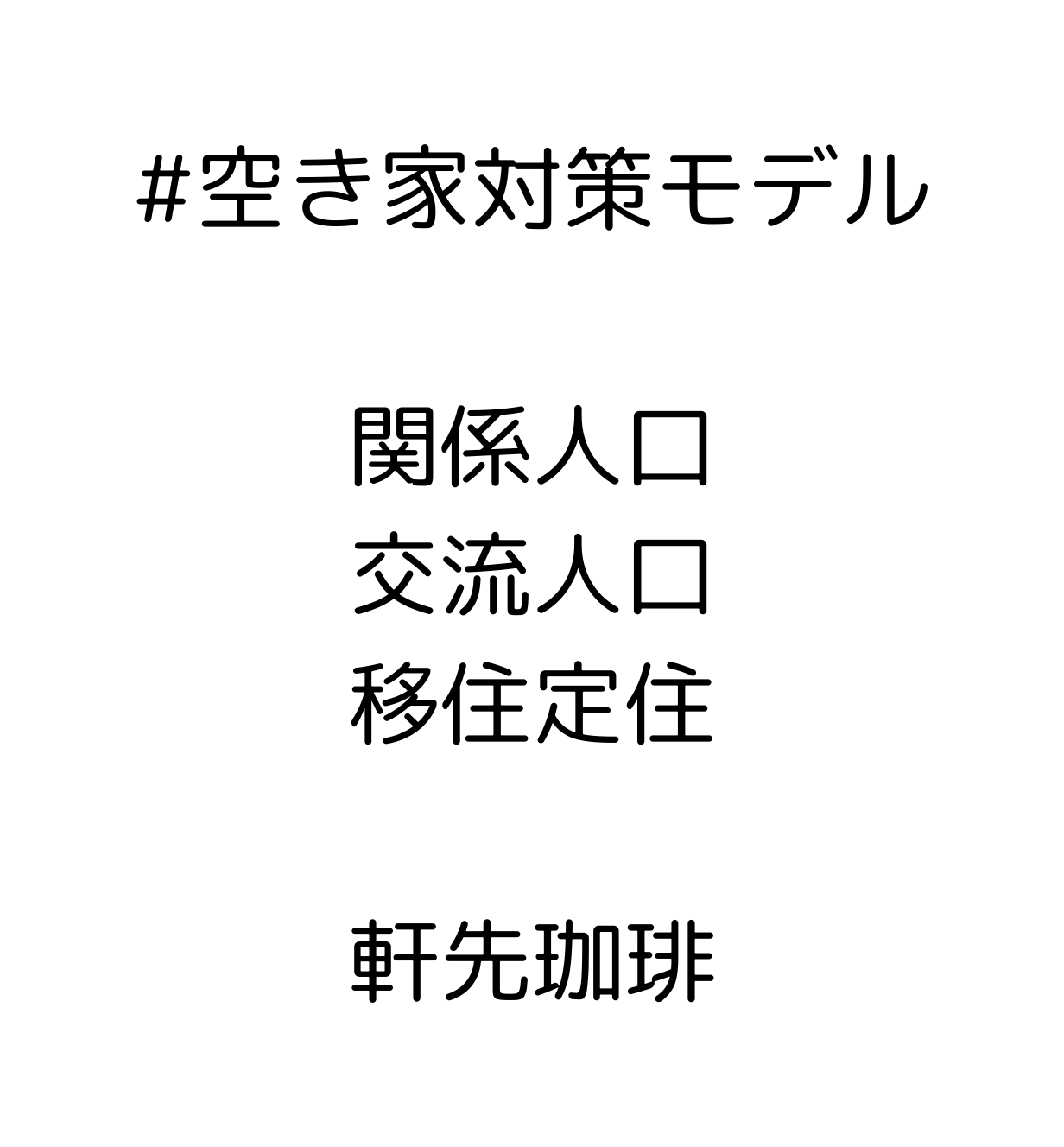 空き家対策モデル 関係人口 交流人口 移住定住 軒先珈琲