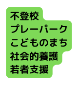 不登校 プレーパーク こどものまち 社会的養護 若者支援